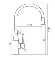 Morpho Single Lever Flex Spout Mixer Black/Brushed Nickel Tech