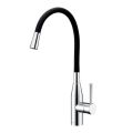 Morpho Single Lever Flex Spout Mixer Black/Chrome