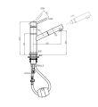 Sirius Top Lever Monobloc Mixer With Pull Out Aerator Tech