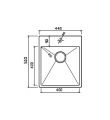 Urban 1 Small Bowl Kitchen Sink Stainless Steel Tech