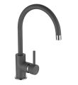 Courbe Curved Spout Sink Mixer Grey