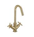 Cruzar Basin Mixer with Clicker Waste Brushed Brass