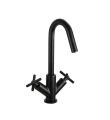 Cruzar Basin Mixer with Clicker Waste Matt Black