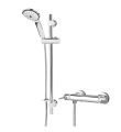 Design Utility Lever Thermostatic Exposed Bar Valve with Riser Rail