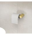 Round Toilet Roll Holder Brushed Brass