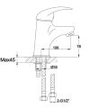 DV8 Basin Mixer inc Clicker Waste Tech