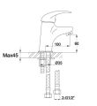 DV8 Small Basin Mixer Tech