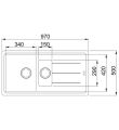 Franke Basis 1.5 Bowl Inset Sink Polar White Tech