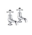 Grosvenor Black Cross Bath Taps Chrome