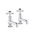 Grosvenor Black Cross Cloakroom Basin Taps Chrome