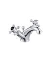 Grosvenor Black Cross Basin Mixer Chrome