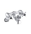 Grosvenor Black Cross Wall Bath Filler Chrome