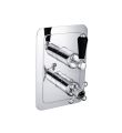 Grosvenor Black Lever Thermostatic Shower Valve Chrome
