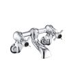 Grosvenor Black Pinch Wall Bath Filler Chrome