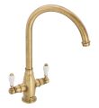 Franke Gloriana Traditional Sink Mixer Brushed Brass