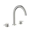 Inox Stainless Steel 3-Hole Deck Basin Mixer