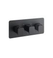 Hix 3 Lever 3 Way Shower Valve Black