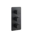 Hix 3 Lever 3 Way Shower Valve Black