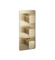Hix 3 Lever 2 Way Shower Valve Brass