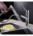 Larissa Top Lever Monobloc Kitchen Tap with Pull Out Spray Chrome Lifestyle 2