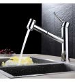 Larissa Top Lever Monobloc Kitchen Tap with Pull Out Spray Chrome Lifestyle