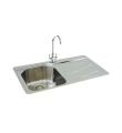 Carron Phoenix Maui 90 1 Bowl RHD Inset Sink Stainless Steel