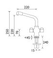 Manhattan Monobloc Sink Mixer