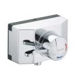 OPAC Thermostatic Exposed Shower Valve with Chrome Lever and Shroud