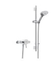 Prism Exposed Sequential Chrome Shower Valve with Adjustable Riser Kit