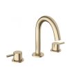 Crosswater Mike Pro 3 Hole Basin Mixer Brushed Brass