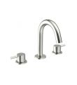 Crosswater Mike Pro 3 Hole Basin Mixer Brushed SS Effect