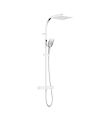 Qubo Thermostatic Bar Shower with Rigid Riser Kit Chrome