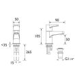 Quest Basin Mixer With Clicker Waste