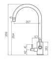 Stella Mixer and Cold Filter With Swivel Spout Chrome Tech