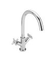 Crosshead Handle Monobloc Kitchen Sink Mixer Chrome