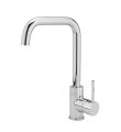 Side Lever L Spout Kitchen Sink Mixer Chrome