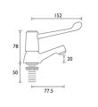 Bristan Value Lever Basin Taps 6" Levers