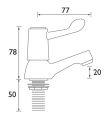 Bristan Value Lever Basin Taps 3" Levers