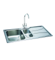 Carron Phoenix Zeta 150 1.5 Bowl Inset Sink Stainless Steel