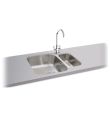 Carron Phoenix Zeta 150U 1.5 Bowl Sink Stainless Steel