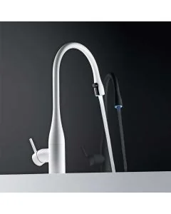 Eve Light Monobloc Kitchen Tap with Pull-Out Aerator Black Chrome