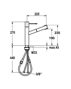 Ono Kitchen Sink Mixer with Pull out Spray Chrome