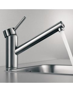 Inox Single Lever Sink Mixer with Swivel Spout