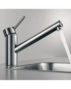 Inox Single Lever Sink Mixer with Swivel Spout