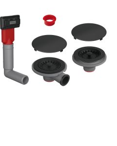 Franke Manual Waste Kit Set 2 Bowl HOF rect Matt Black
