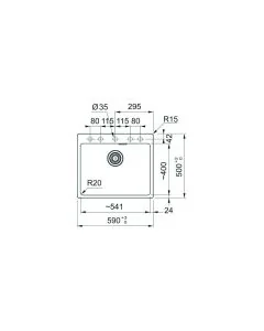 Franke Maris (MRG 610-54 FTL) 1 Bowl Sink Coffee