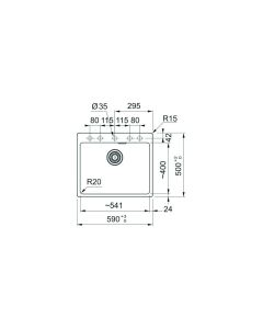 Franke Maris (MRG 610-54 FTL) 1 Bowl Sink Oyster