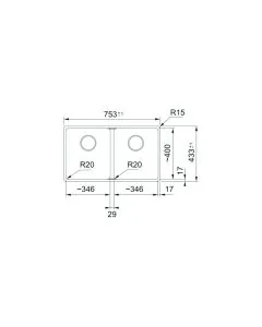 Franke Maris (MRG 120-35-35) 2 Bowl Sink Matt Black