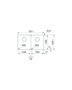 Franke Maris (MRG 120-35-35) 2 Bowl Sink Oyster