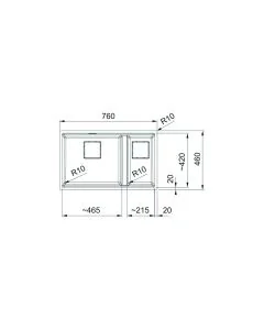 Franke Kubus (KNG PRO 120) 1.5 Bowl Inset Sink Stone Grey